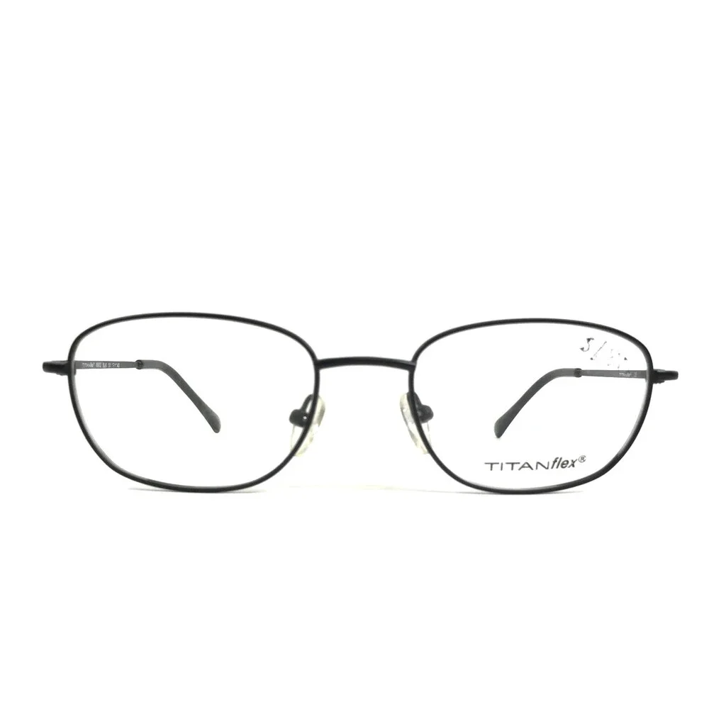 Titanflex Eyeglasses Frames M902 BLK Black Oval Wire Rim Titanium 51-19-140